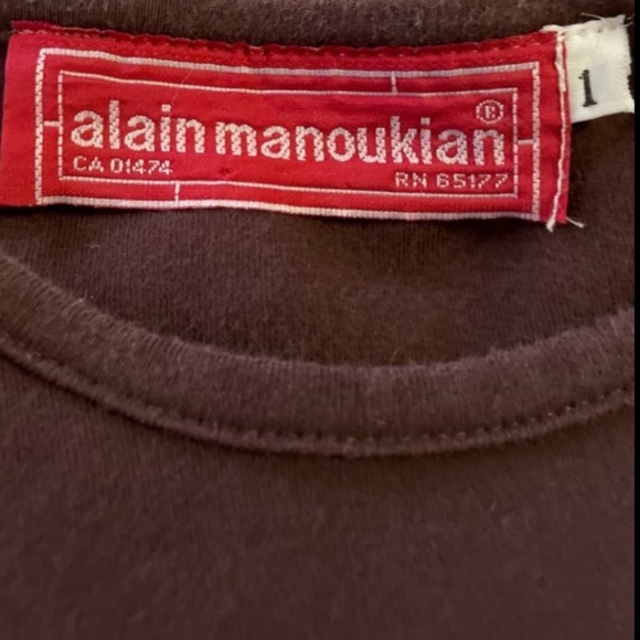 Alain Manoukian Long Sleeve Embroidered Styled Sweatshirt Brown Size Small - Picture 2 of 8